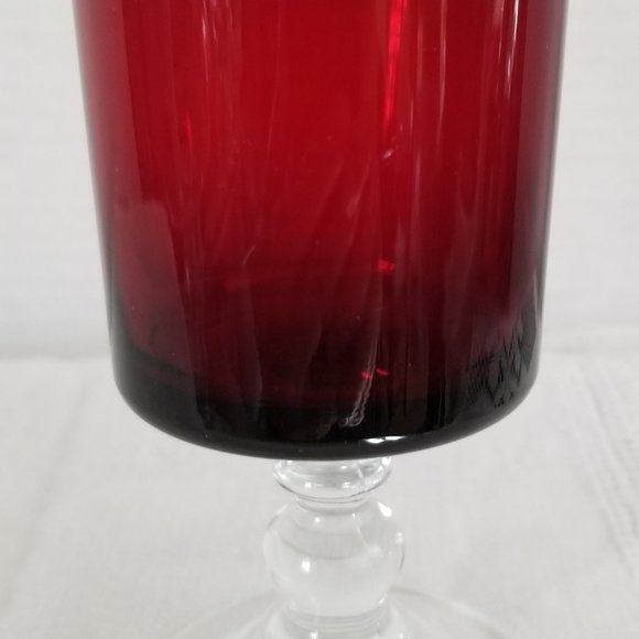 Vintage Cristal D'Arques Durand France CRA3 Ruby Glass Wine Glass - Picture 1 of 4